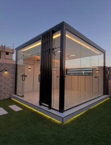 تصميم غرف زجاج