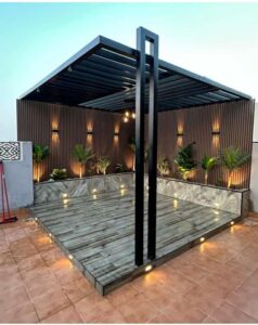 المظلات والجلسات الخارجية